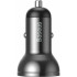 Автомобільний зарядний пристрій Baseus Digital Display 2USB (4.8A 24W) (CCBX-0G) Grey