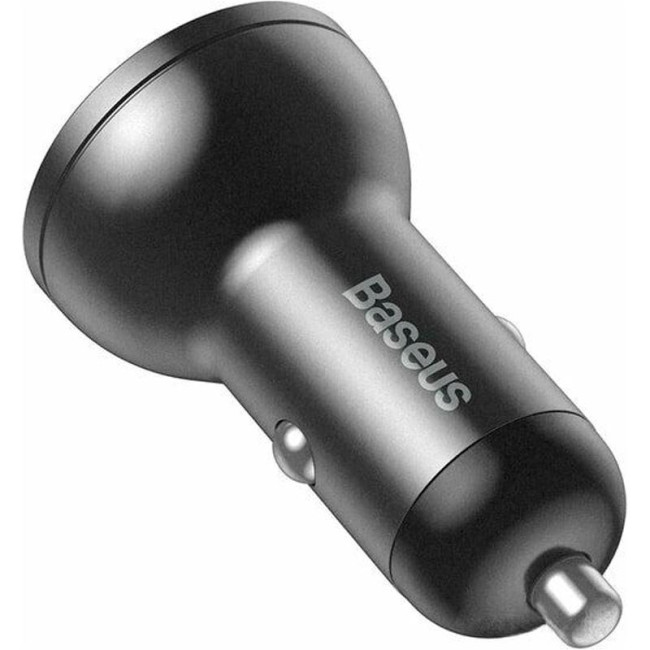 Автомобільний зарядний пристрій Baseus Digital Display 2USB (4.8A 24W) (CCBX-0G) Grey