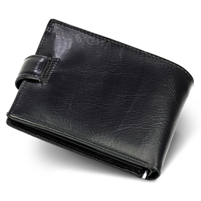 Чоловіче портмоне з натуральної шкіри ST Leather В141 Чорний