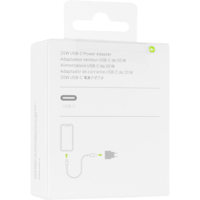 Мережевий зарядний пристрій 99% Original Charger Type-C 20W (MHJE3ZM/A / MU7V2ZM/A) (box)