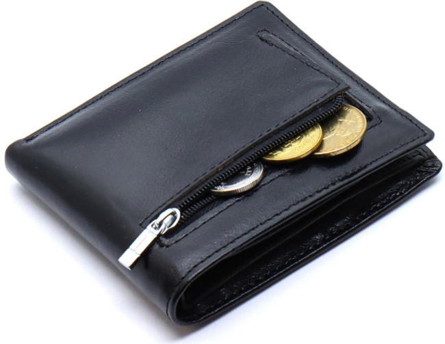 Чоловіче шкіряне портмоне із затискачем ST Leather B460 Чорний