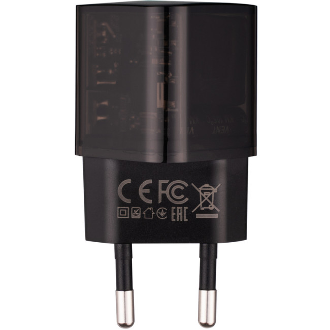 Мережевий зарядний пристрій Gelius Genesis GP-HC055 USB+Type-C 30W GaN (Incredible series) Transparent Black