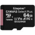 Карта пам'яті microSDXC 64Gb Kingston Canvas Select Plus A1 (UHS-1) (R-100Mb/s)