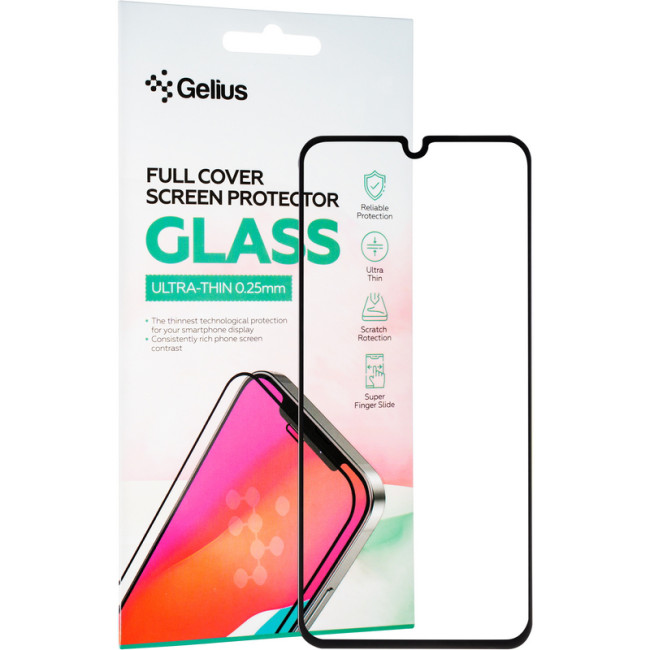 Захисне скло Gelius Full Cover Ultra-Thin 0.25mm для Samsung A255 (A25) Black