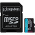 Карта пам'яті microSDXC 256Gb KIngston Canvas Go Plus (UHS-1 U3) (R-170Mb/s, W90Mb/s) + адаптер SD