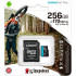 Карта пам'яті microSDXC 256Gb KIngston Canvas Go Plus (UHS-1 U3) (R-170Mb/s, W90Mb/s) + адаптер SD