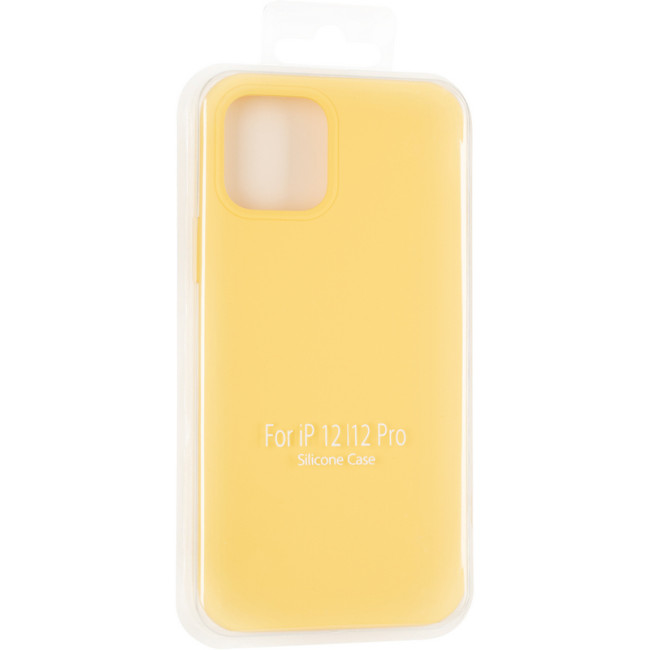 Чохол Original Full Soft Case для iPhone 12/12 Pro (without logo) Yellow Чохол Original Full Soft Case для iPhone 12/12 Pro (without logo) Yellow