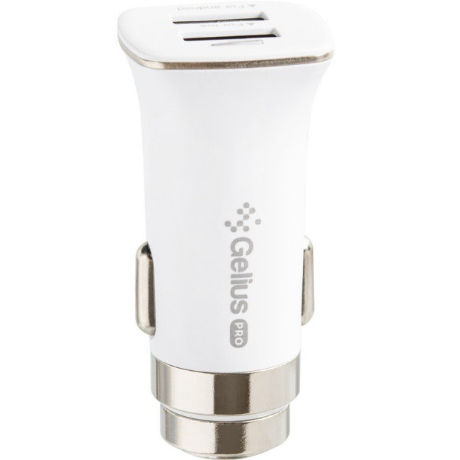 Автомобільний зарядний пристрій Gelius Apollo GP-CC01 3.1A 15W + кабель Lightning White