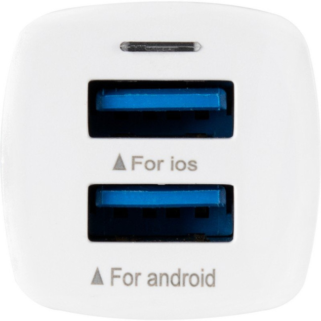 Автомобільний зарядний пристрій Gelius Apollo GP-CC01 3.1A 15W + кабель Lightning White