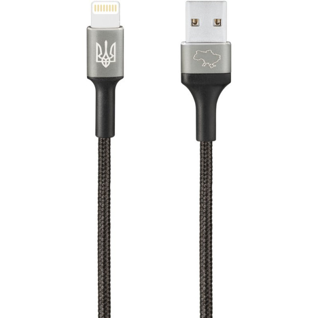 Кабель USB Gelius Strong Ukraine GP-UCN002L Lightning (1.2м) (3A) Black