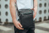 Шкіряна чоловіча чорна сумка Tiding Bag DL9256-4