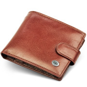 Чоловічий портмоне з натуральної шкіри ST Leather B104 Коричневий