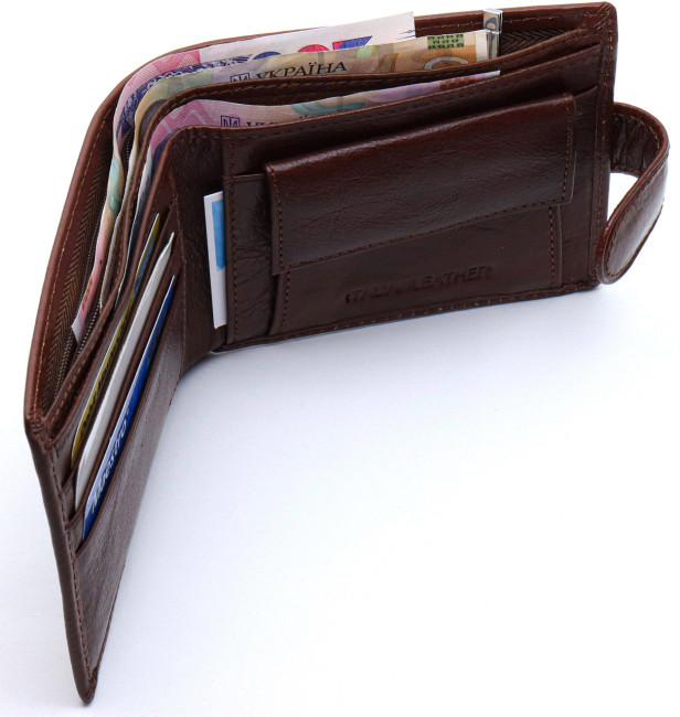 Чоловічий портмоне з натуральної шкіри ST Leather B104 Коричневий