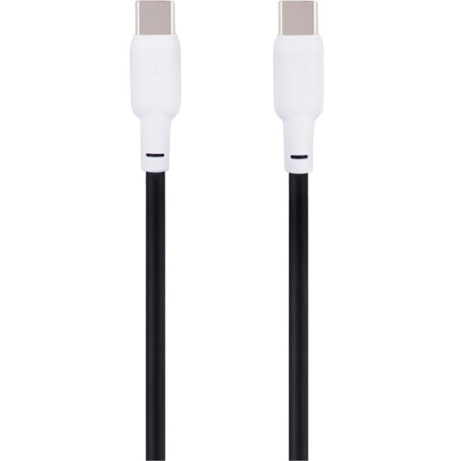 Кабель USB Gelius Full Silicon GP-UCN001CC Type-C to Type-C (1.2м) (60W) Black/White