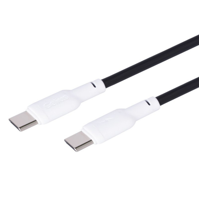 Кабель USB Gelius Full Silicon GP-UCN001CC Type-C to Type-C (1.2м) (60W) Black/White