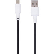 Кабель USB Gelius Full Silicon GP-UCN001M MicroUSB (1.2m) (18W) Black/White
