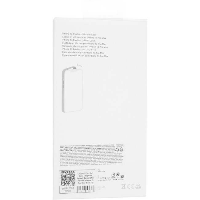 Чохол Original Full Soft Case (MagSafe Splash Screen) для iPhone 13 Pro Max Blue Jay