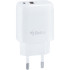 Мережевий зарядний пристрій Gelius X-Duo GP-HC014 QC3.0/PD20W USB+Type-C White + кабель Type-C Gelius Full Silicon (18W) Black/White