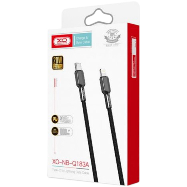 Кабель USB XO NB183A Type-C/Lightning 20W 1m Black