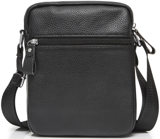 Сумка чоловіча шкіряна черная через плече Tiding Bag SK 718393