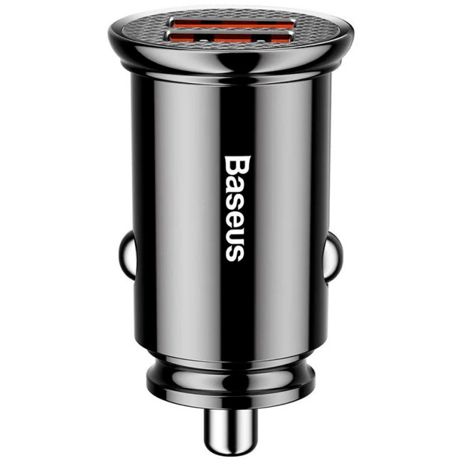 Автомобільний зарядний пристрій Baseus Circular Plastic A+A PPS (5A) (CCALL-YD01) Black