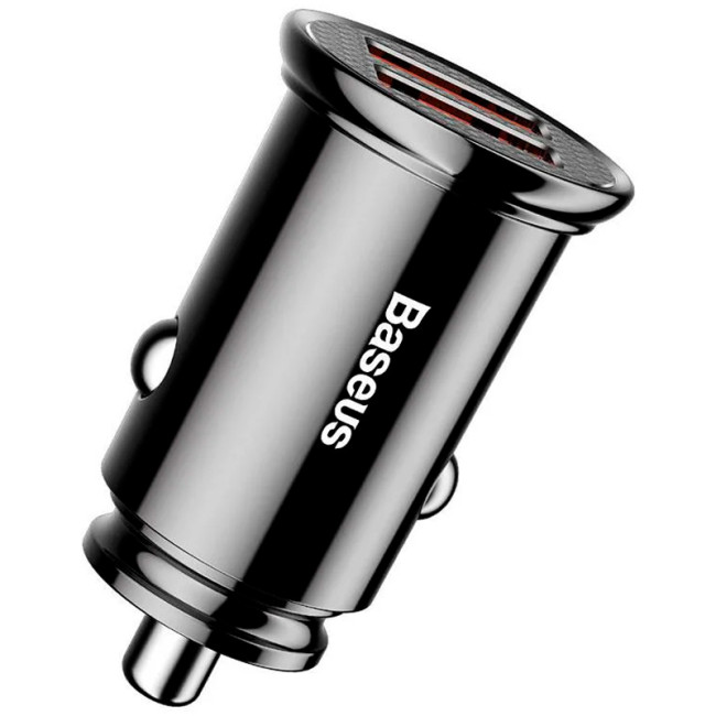 Автомобільний зарядний пристрій Baseus Circular Plastic A+A PPS (5A) (CCALL-YD01) Black
