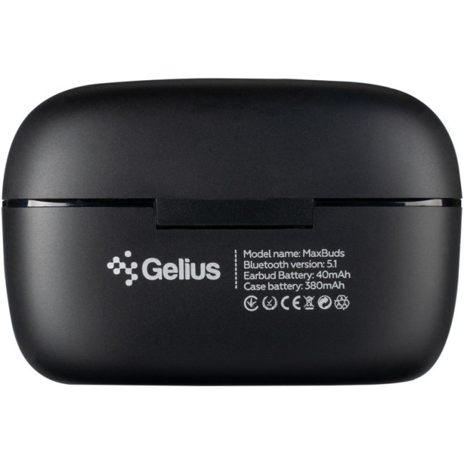 Навушники з бездротовою зарядкою Gelius MaxBuds GP-TWS025 Black