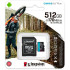 Карта пам'яті microSDXC 512Gb Kingston Canvas Go Plus A2 V30 (UHS-1 U3) (R-170Mb/s) + адаптер SD