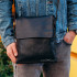 Шкіряна чорна чоловіча сумка-месенджер Tiding Bag 925-3278