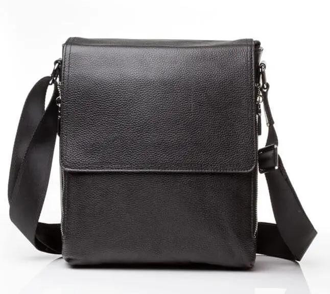 Сумка-барсетка чорна із натуральної шкіри Tiding Bag A525-12178A