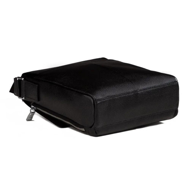 Сумка-барсетка чорна із натуральної шкіри Tiding Bag A525-12178A