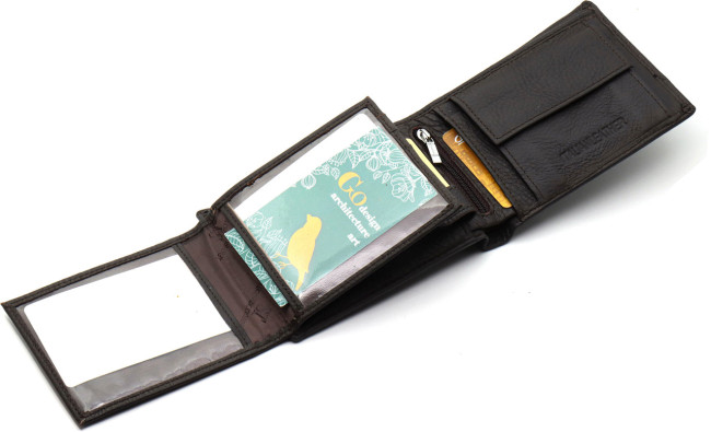 Чоловіче шкіряне портмоне середнього розміру ST Leather ST108 Коричневий