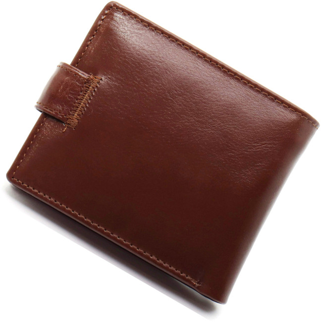Коричневе чоловіче портмоне з натуральної шкіри з фіксацією ST Leather ST103