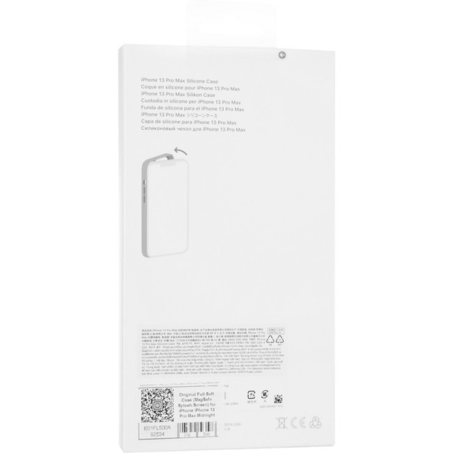Чохол Original Full Soft Case (MagSafe Splash Screen) для iPhone 13 Pro Max Midnight