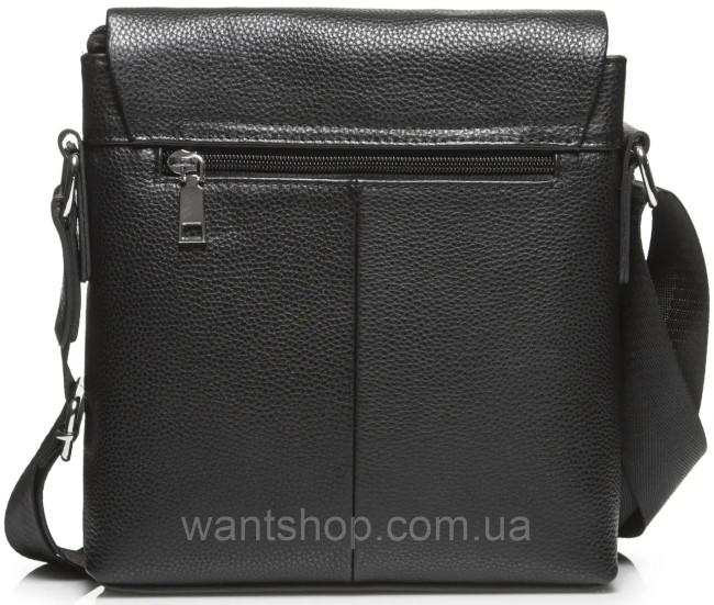 Шкіряна чорна чоловіча шкіряна сумка через плече Tiding Bag SK A75-181