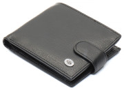 Чорне чоловіче портмоне з натуральної шкіри з фіксацією ST Leather ST103