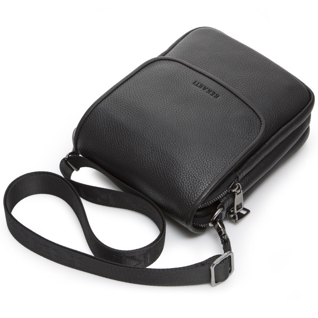 Шкіряний месенджер через плече Tiding Bag TD-23433 чорний