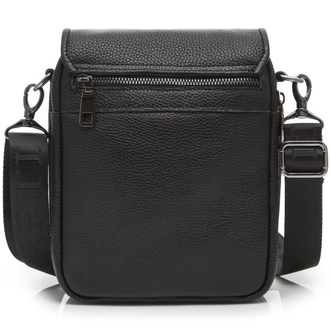 Шкіряний месенджер через плече Tiding Bag TD-23433 чорний