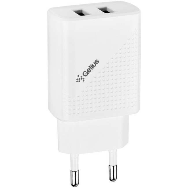 Мережевий зарядний пристрій Gelius Vogue GP-HC011 2USB 2.4A 12W White