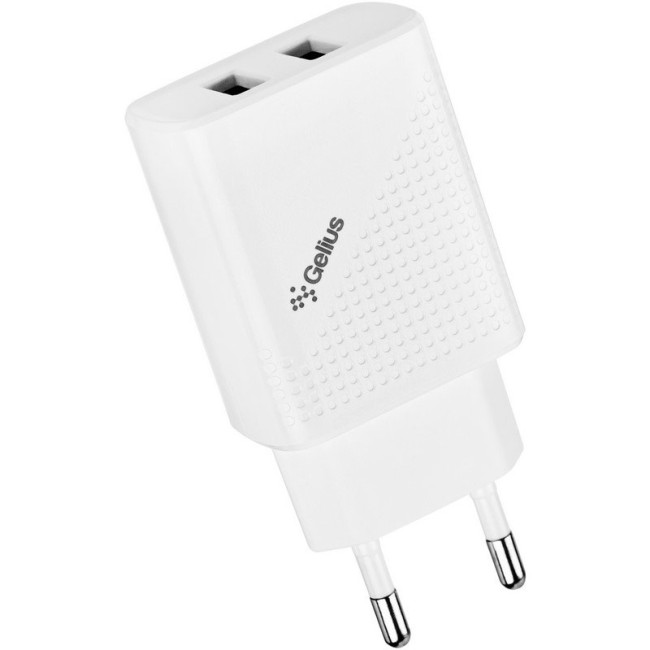 Мережевий зарядний пристрій Gelius Vogue GP-HC011 2USB 2.4A 12W White
