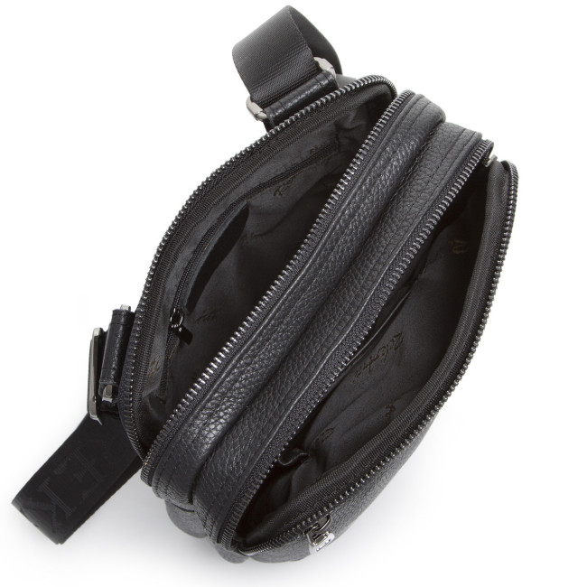Чоловіча сумка через плече з натуральної шкіри Tiding Bag TD-2031 чорний