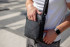 Чоловіча сумка через плече з натуральної шкіри Tiding Bag TD-2031 чорний