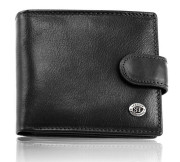 Класичне чоловіче портмоне з натуральної шкіри ST Leather В102 Чорний