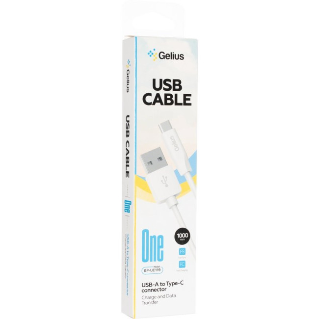 Кабель USB Gelius One GP-UC119 (1m) (12W) Type-C White