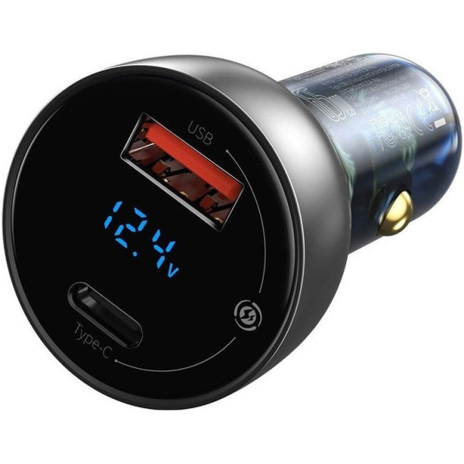Автомобільний зарядний пристрій Baseus Particular 1USB + Type-C PPS 65W (CCKX-C0G) Dark Grey