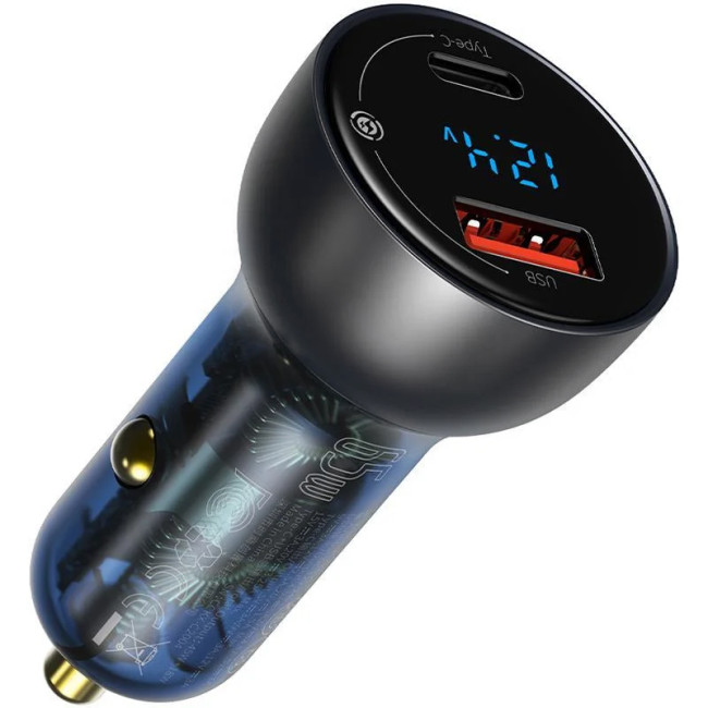 Автомобільний зарядний пристрій Baseus Particular 1USB + Type-C PPS 65W (CCKX-C0G) Dark Grey