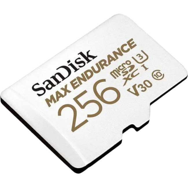 Карта пам'яті microSDXC 256Gb SanDisk Max Endurance V30 (R100Mb/s)(UHS-1 U3)(Class 10) + адаптер SD