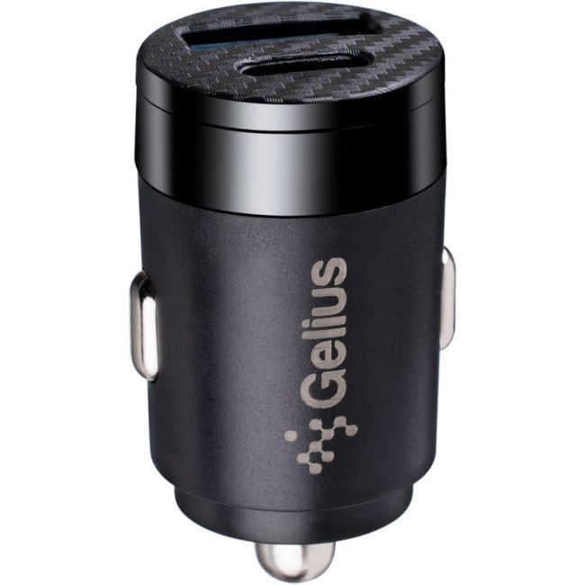 Автомобільний зарядний пристрій Gelius Inch Twix GP-CC010 USB+Type-C QC/PD (30 Watt) Black