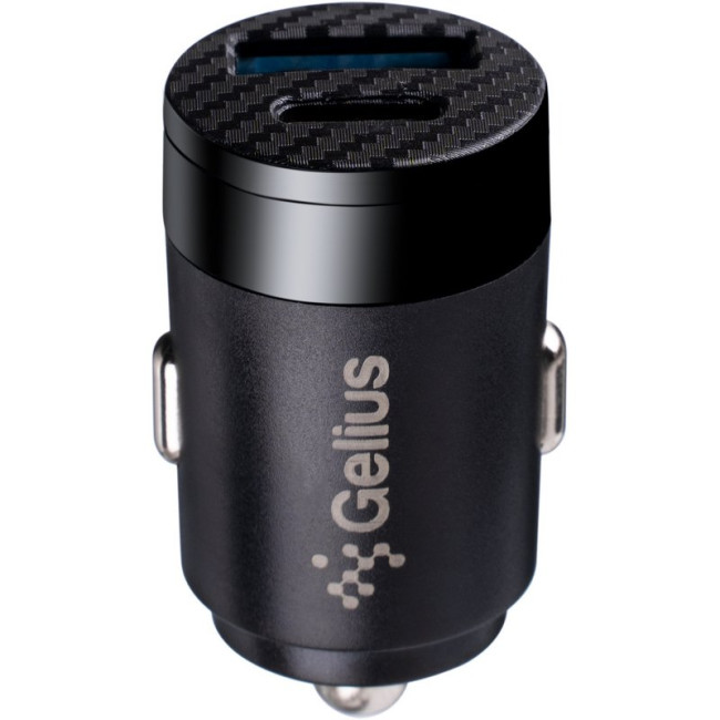 Автомобільний зарядний пристрій Gelius Inch Twix GP-CC010 USB+Type-C QC/PD (30 Watt) Black
