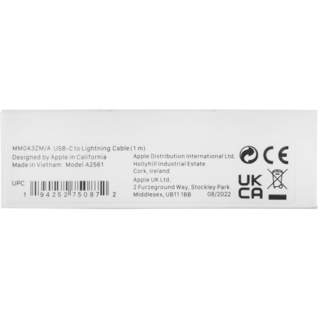 Кабель USB Original Type-C to Lightning 1m (Foxconn)(коробка) C94 White 